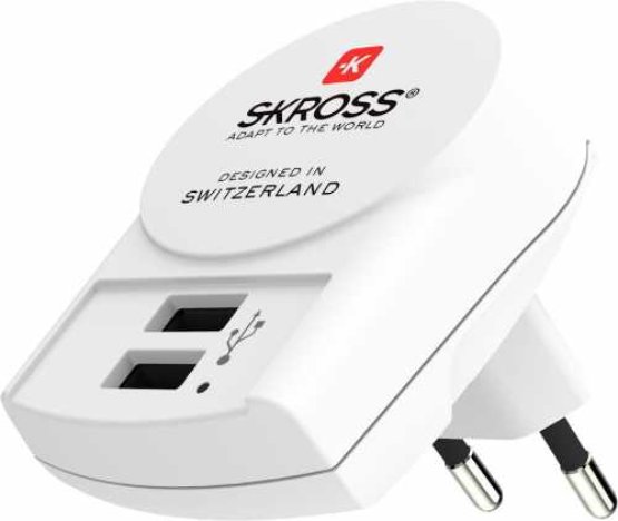 Alimentator USB Skross 230V 2 iesiri 2.4A alb 1.302421